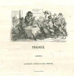 Assemble Gnrale des Animauxis - Gravure de Vincenzo Aloja - 18ème siècle