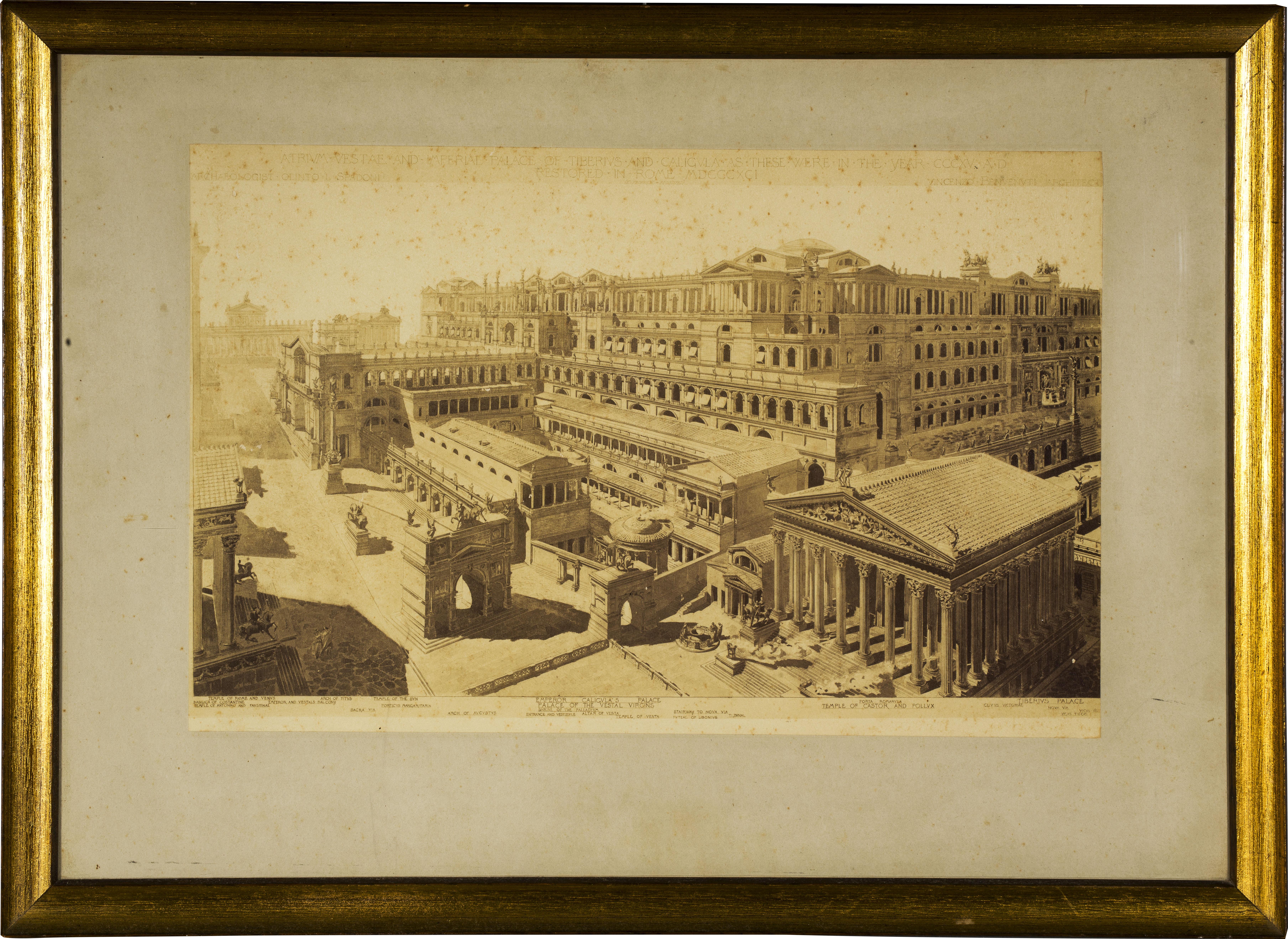 Pair of a Period Italian Grand Tour Litographies

Beautiful and important pair of architectural studies of the Roman Forum as they appeared in the time of the Empire precisely, as the inscriptions in the works attest, in 315 B.C.
In particular, the