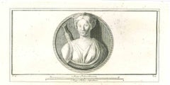 Ancient Roman Relief - Original Etching by Vincenzo Campana - 18th Century