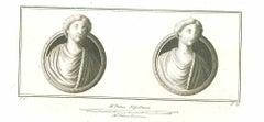Ancient Roman Relief - Original Etching by Vincenzo Campana  - 18th Century
