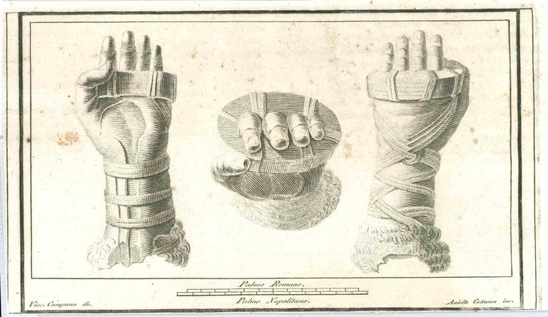 Vincenzo Campana - Ancient Roman Statue - Original Etching by Vincenzo