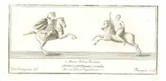 Ancient Roman Statues - Original Etching by Vincenzo Campana - 18th Century
