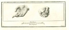 Ancient Roman Statues - Original Etching by Vincenzo Campana - 18th Century