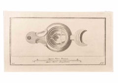 Oil Lamp - Etching by Vincenzo Campana - 18th Century