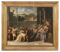 19th Century Neoclassical Vincenzo Camuccini The Death of Virginia Oil on Canvas