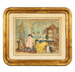 Vincenzo Capobianchi – The Shoe Seller – Italian Watercolor Painting