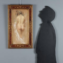 Cuadro de Vincenzo Caprile: «Desnudo femenino», siglo XIX, pasteles sobre cartón.