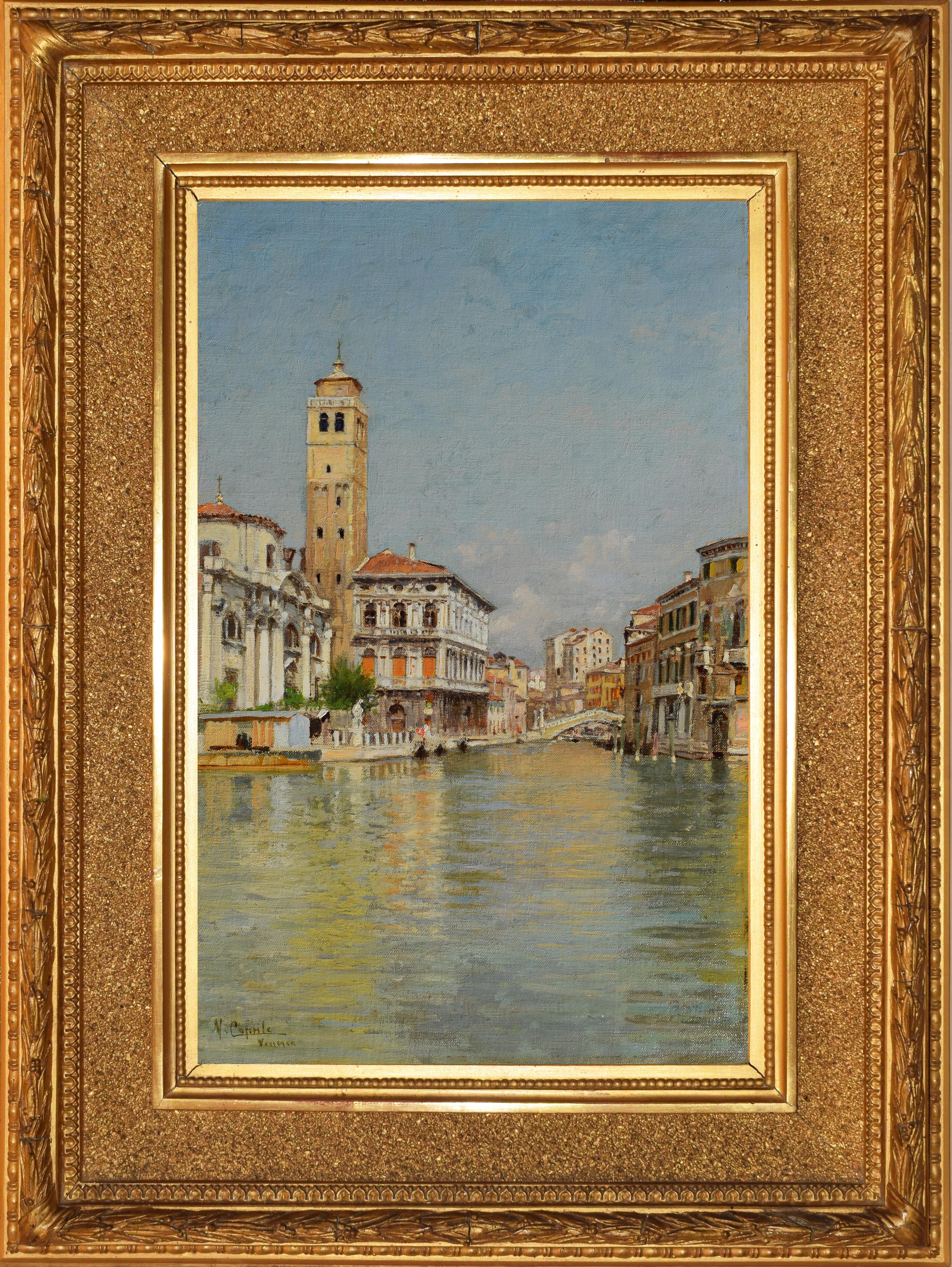 Palacio Labia, Gran Canal, Venecia - Painting de Vincenzo Caprile