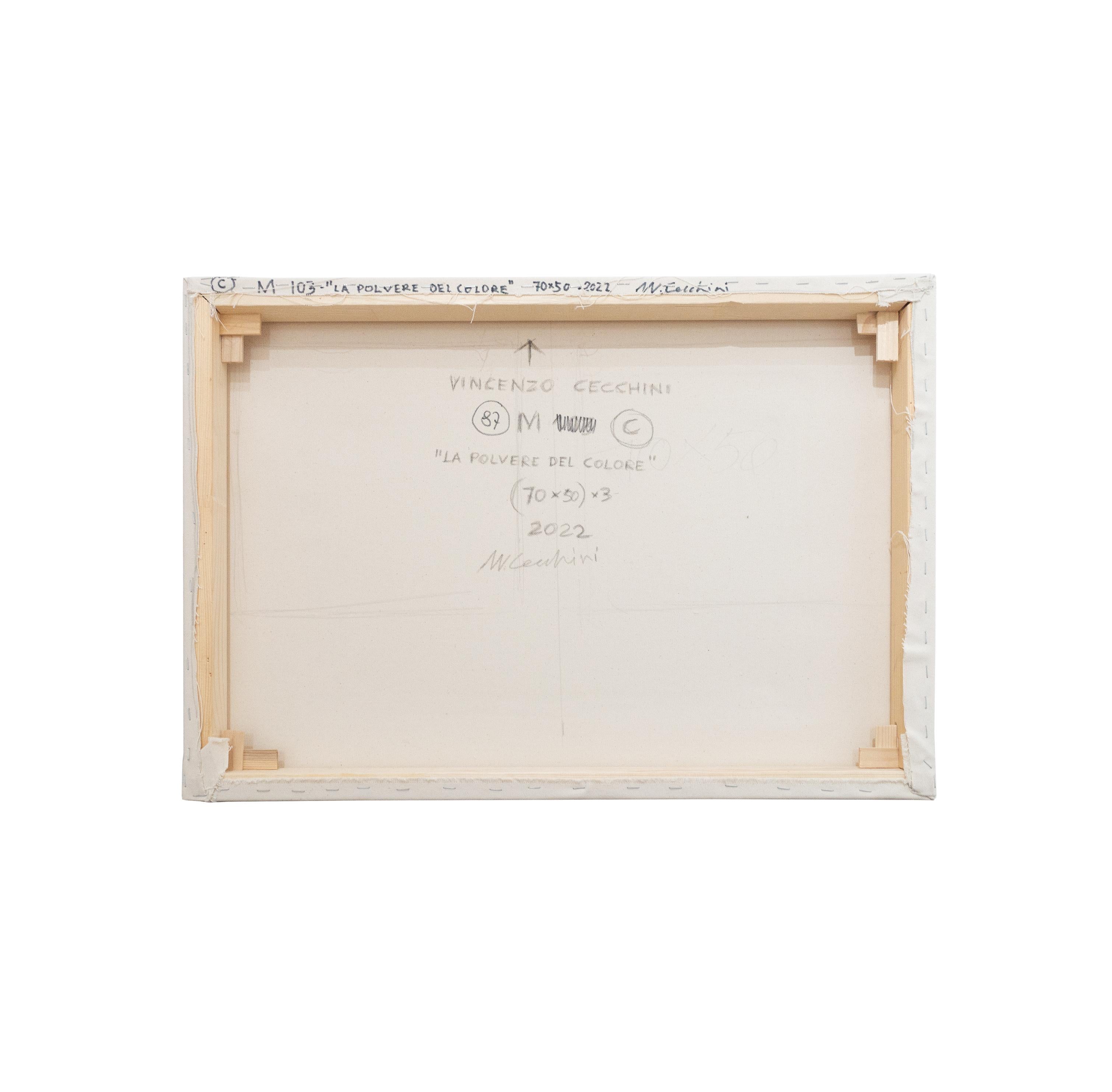 La Polvere Del Colore, 2022, Pittura Analitica, Tecnica mista su tela, Dittico en vente 1