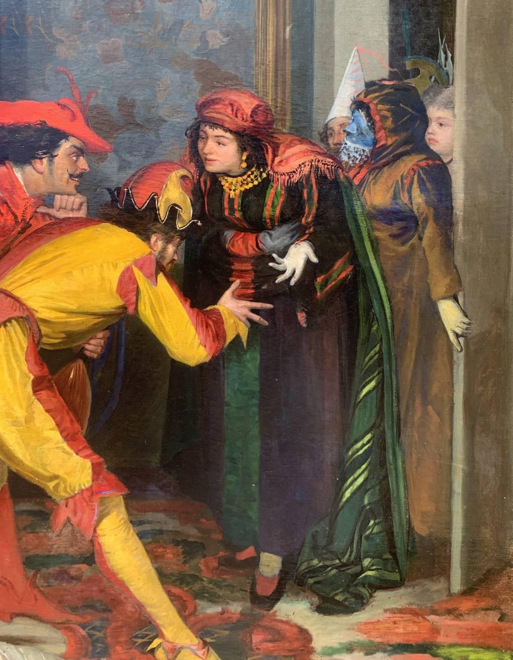 Vincenzo Colleoni (Maestro veneziano) - Pittura del XIX secolo - Maschere interne in vendita 9