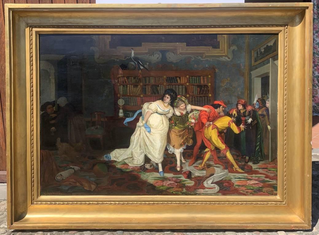 Vincenzo Colleoni (Maestro veneziano) - Pittura del XIX secolo - Maschere interne in vendita 3