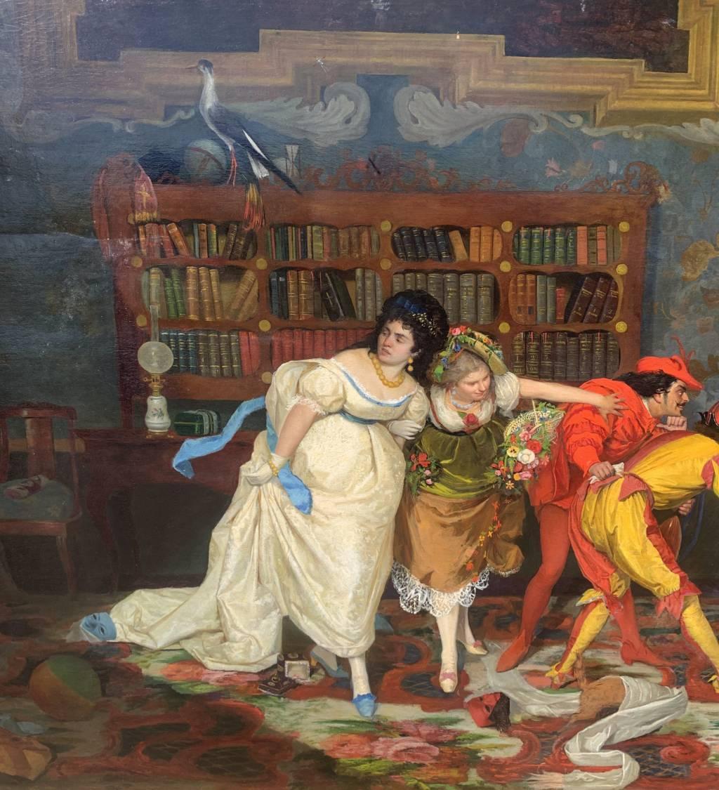 Vincenzo Colleoni (Maestro veneziano) - Pittura del XIX secolo - Maschere interne in vendita 5