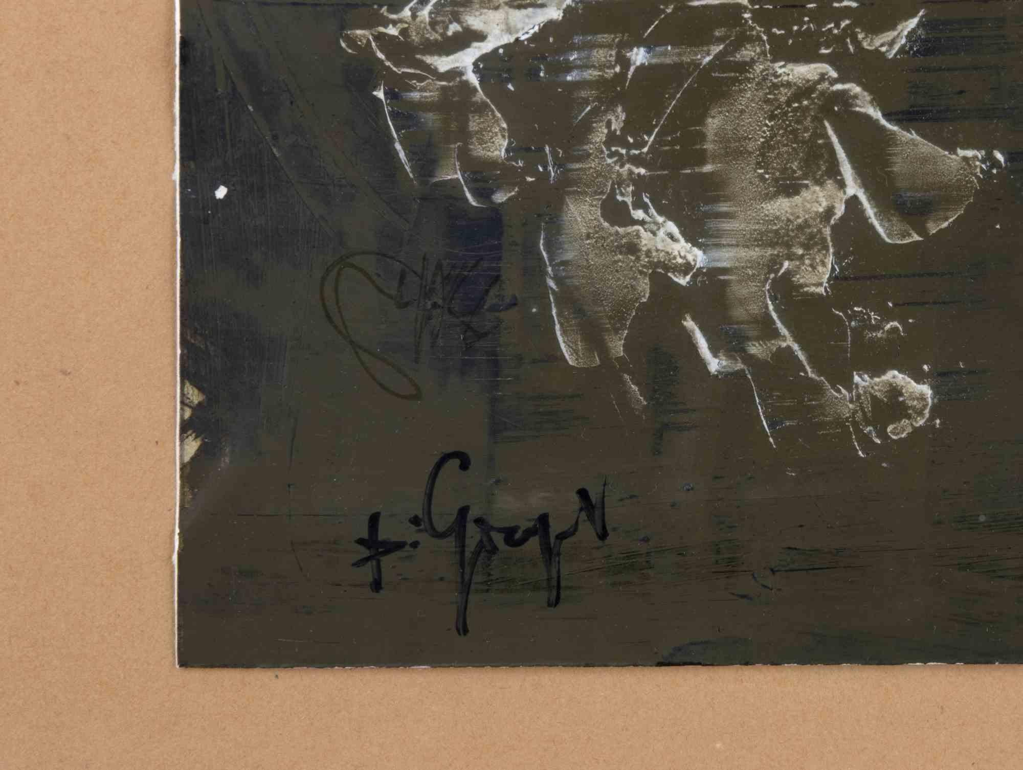 Pferde – Ölgemälde von Vincenzo Di Giorgio – Mitte des 20. Jahrhunderts im Angebot 1