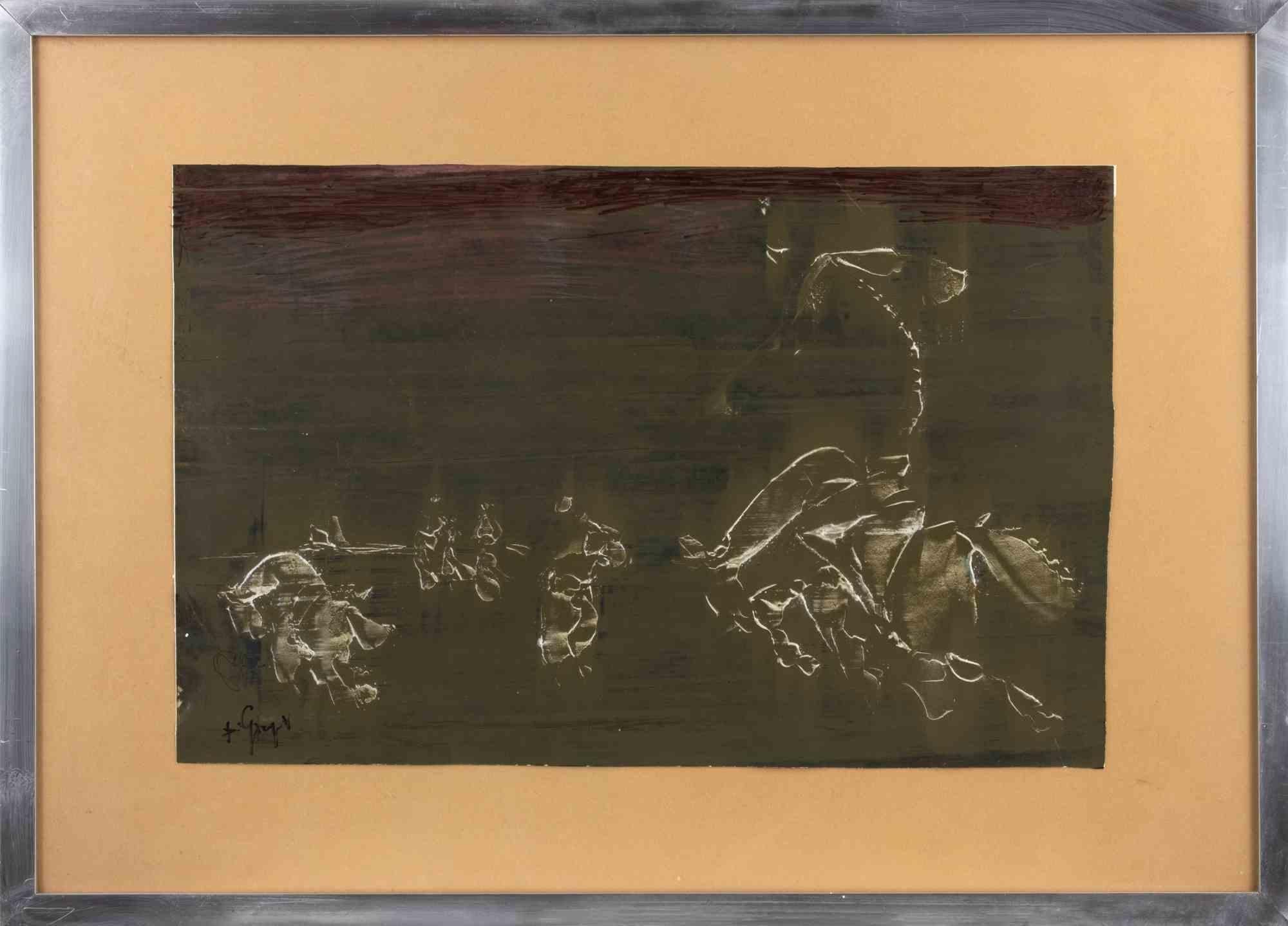 Cavalli - Pittura a olio di Vincenzo Di Giorgio - Metà del XX secolo