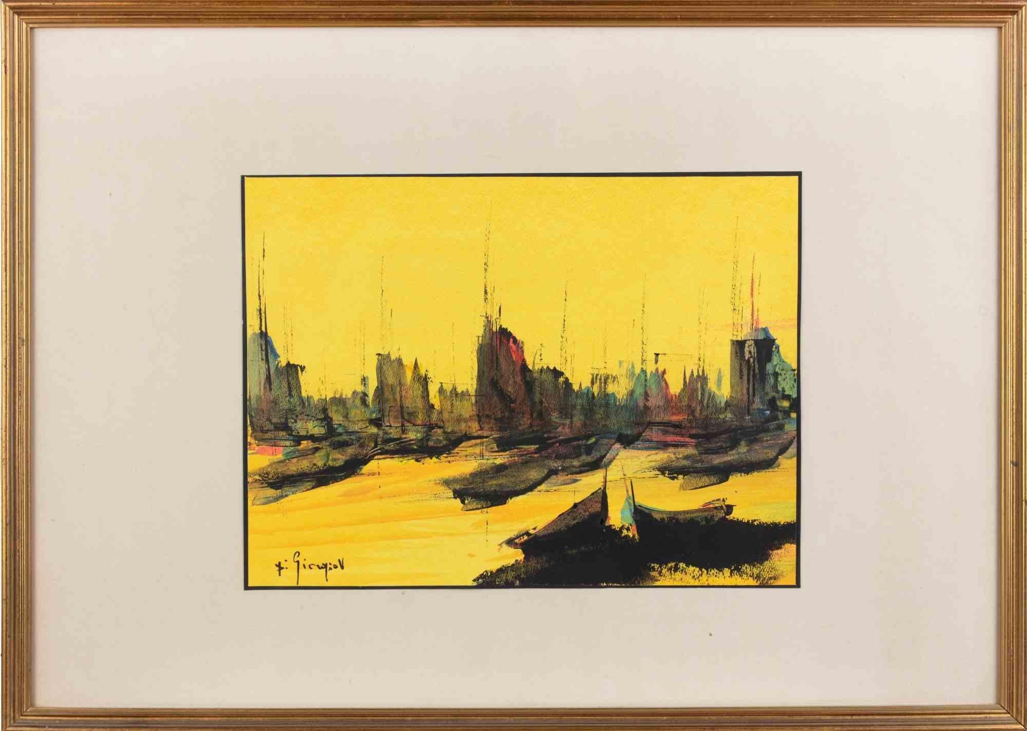 Ohne Titel – Ölgemälde von Vincenzo Di Giorgio – Ende des 20. Jahrhunderts im Angebot 1