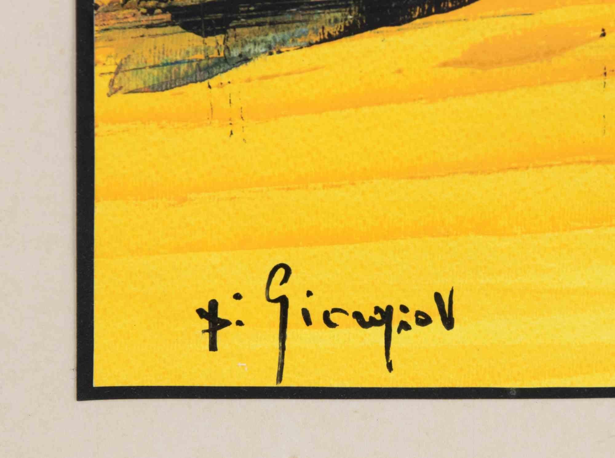 Ohne Titel – Ölgemälde von Vincenzo Di Giorgio – Ende des 20. Jahrhunderts im Angebot 3