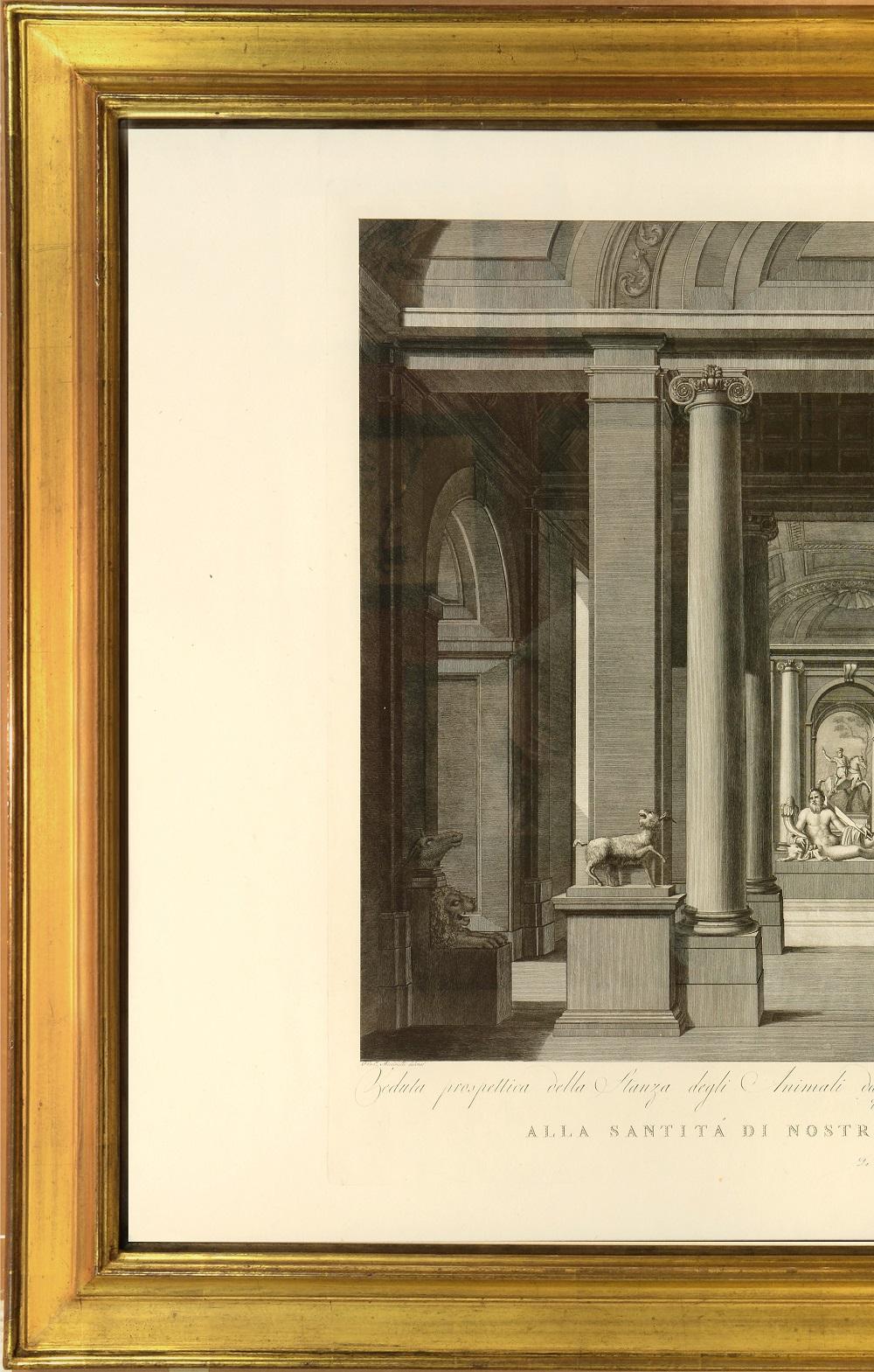 FEOLI. Vue du musée Pio-Clementino - Print de FEOLI, Vincenzo.