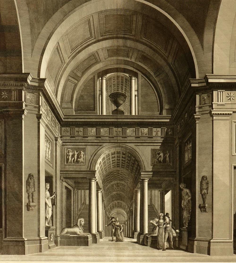 FEOLI. Das Museo Pio-Clementino vonute del Museo Pio – Print von FEOLI, Vincenzo.