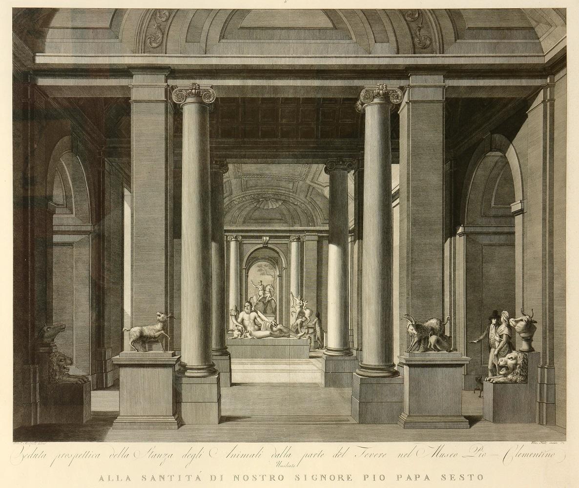 FEOLI. Das Museo Pio-Clementino vonute del Museo Pio (Naturalismus), Print, von FEOLI, Vincenzo.