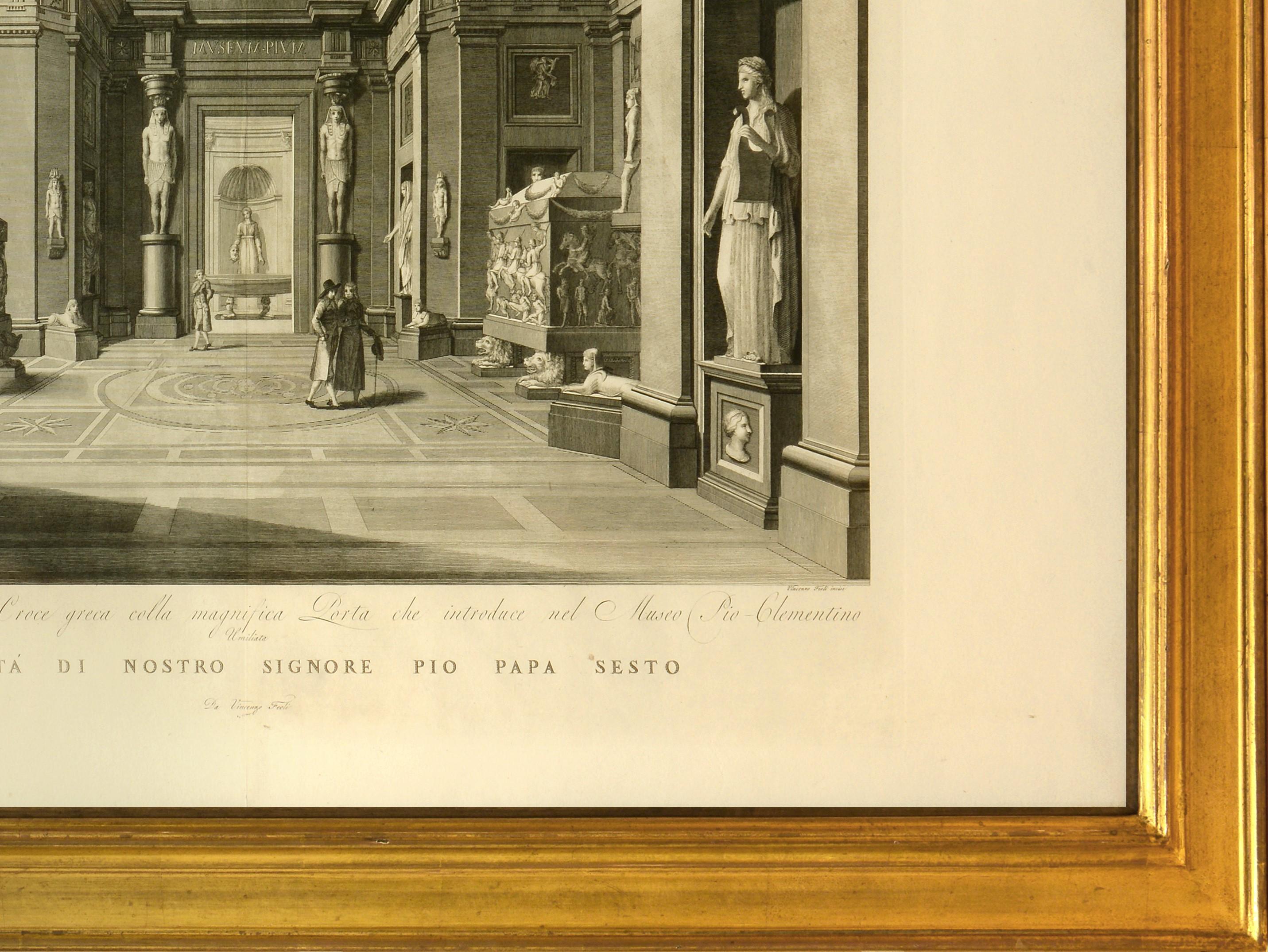 FEOLI. Das Museo Pio-Clementino vonute del Museo Pio (Beige), Interior Print, von FEOLI, Vincenzo.