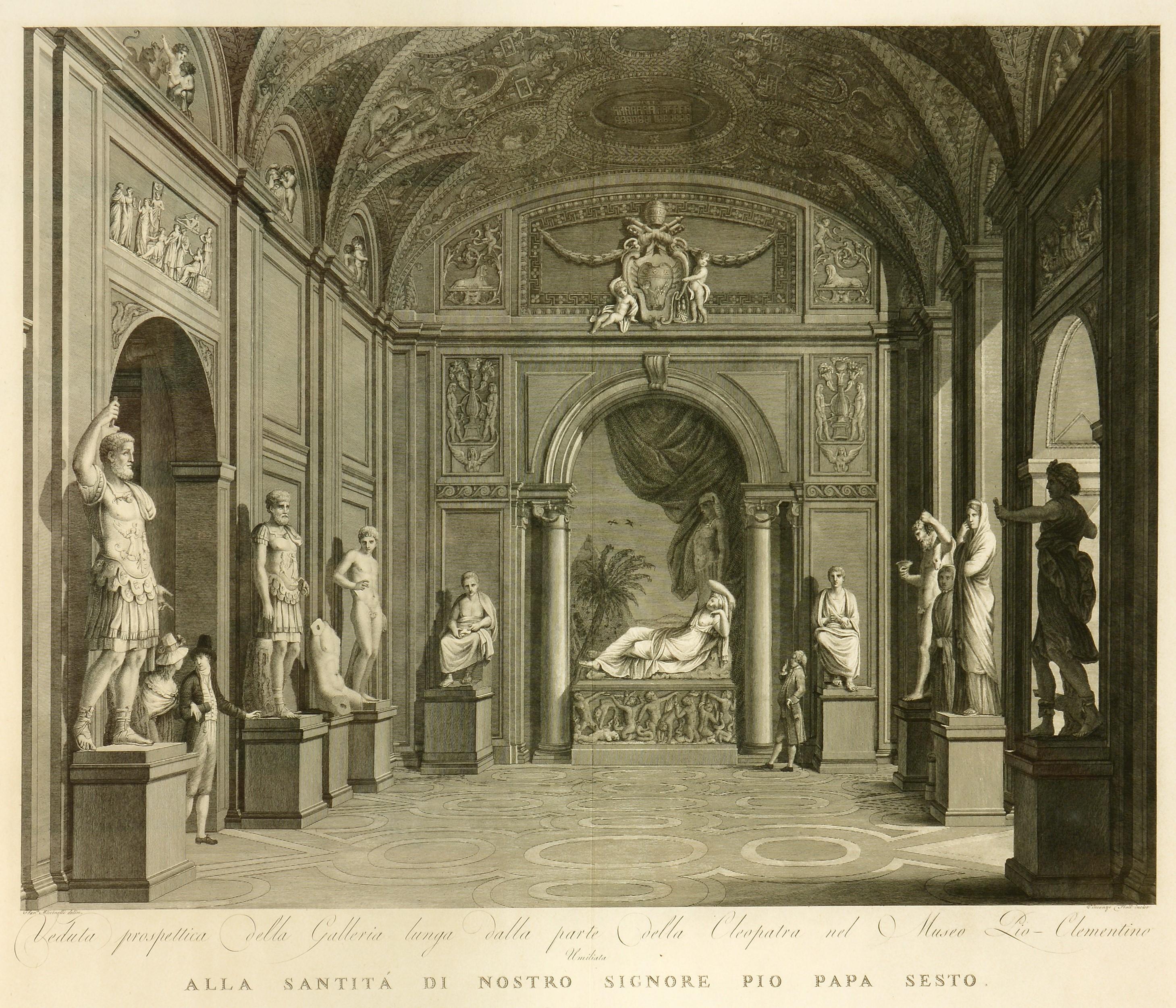 FEOLI. Das Museo Pio-Clementino vonute del Museo Pio (Beige), Interior Print, von FEOLI, Vincenzo.