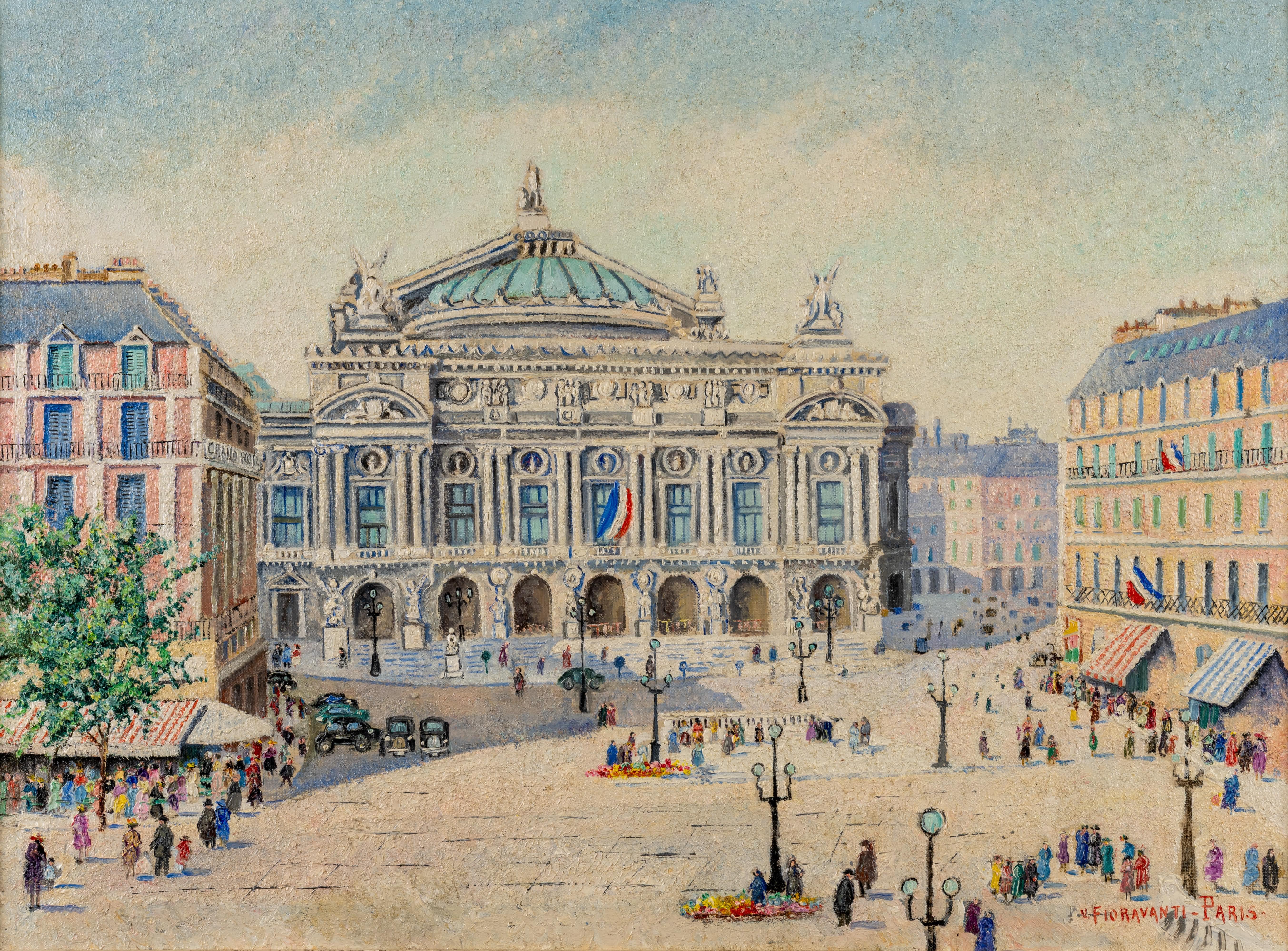 Paris Opera House - Impressionist Painting by Vincenzo Fioravanti
