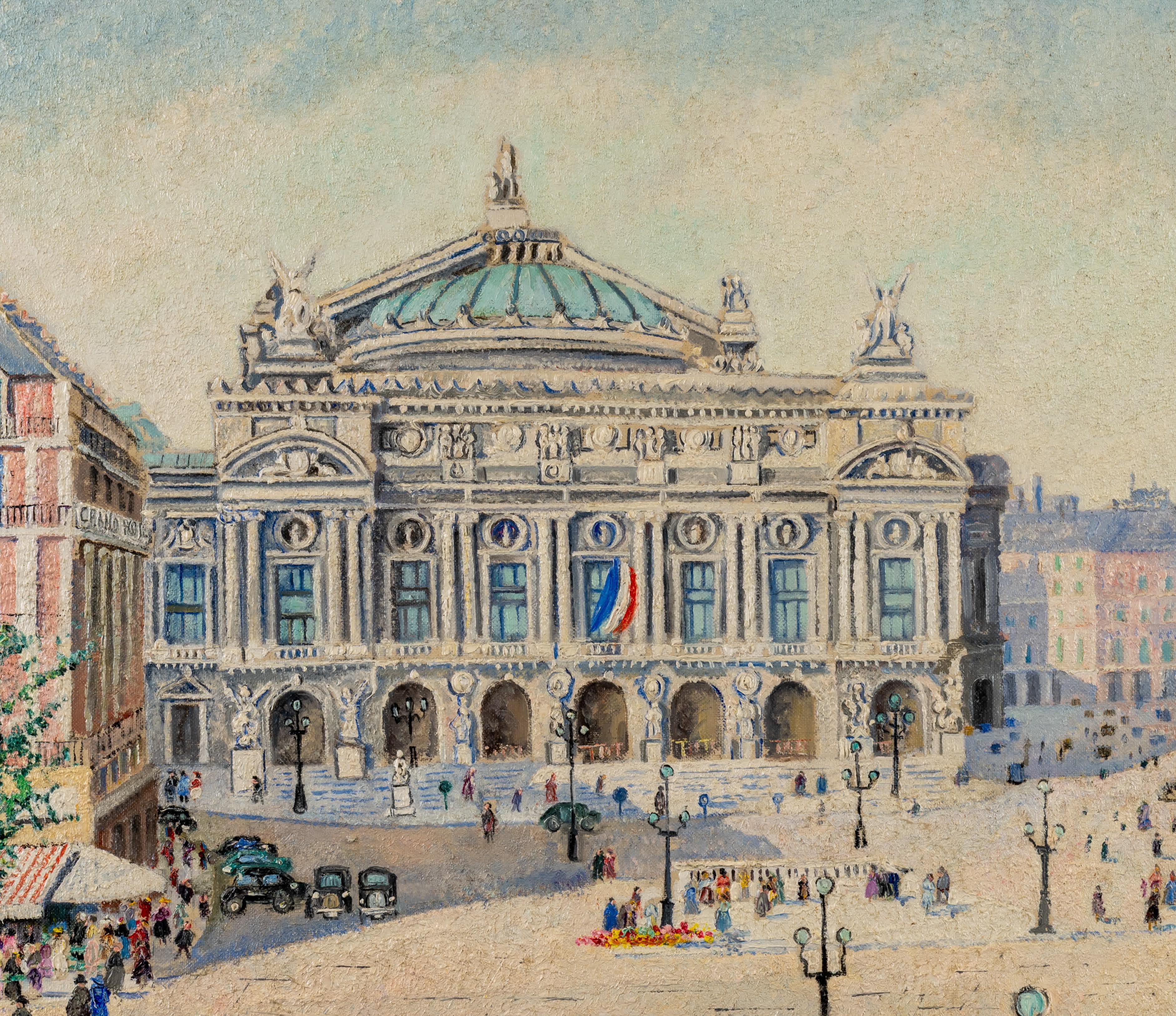 Vincenzo Fioravanti
Italian, 20th Century
Paris Opera House

Oil on board
18 by 24 in, w/ frame 25 ¼ by 31 ¼ in
signed lower right