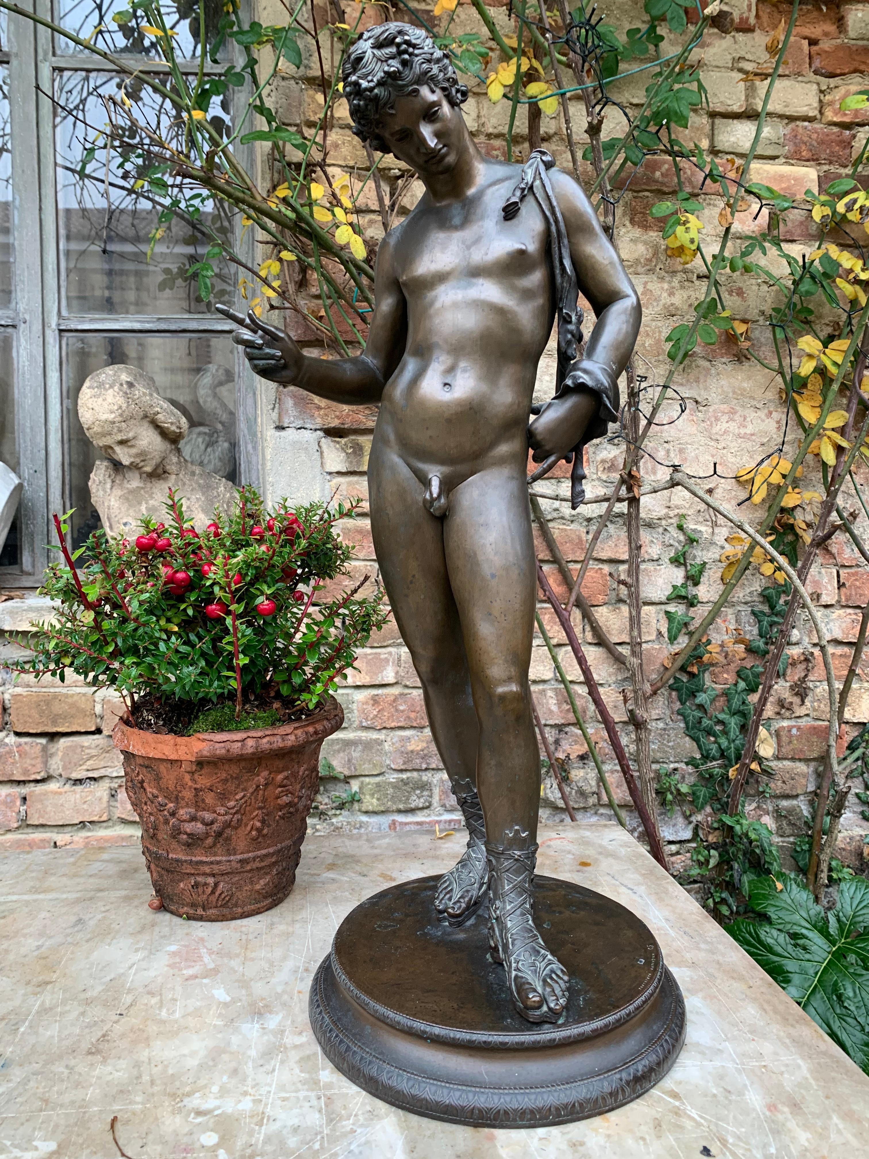 Narcissus. Bronze. Fonderia Gemito Napoli. First half of XX century 13
