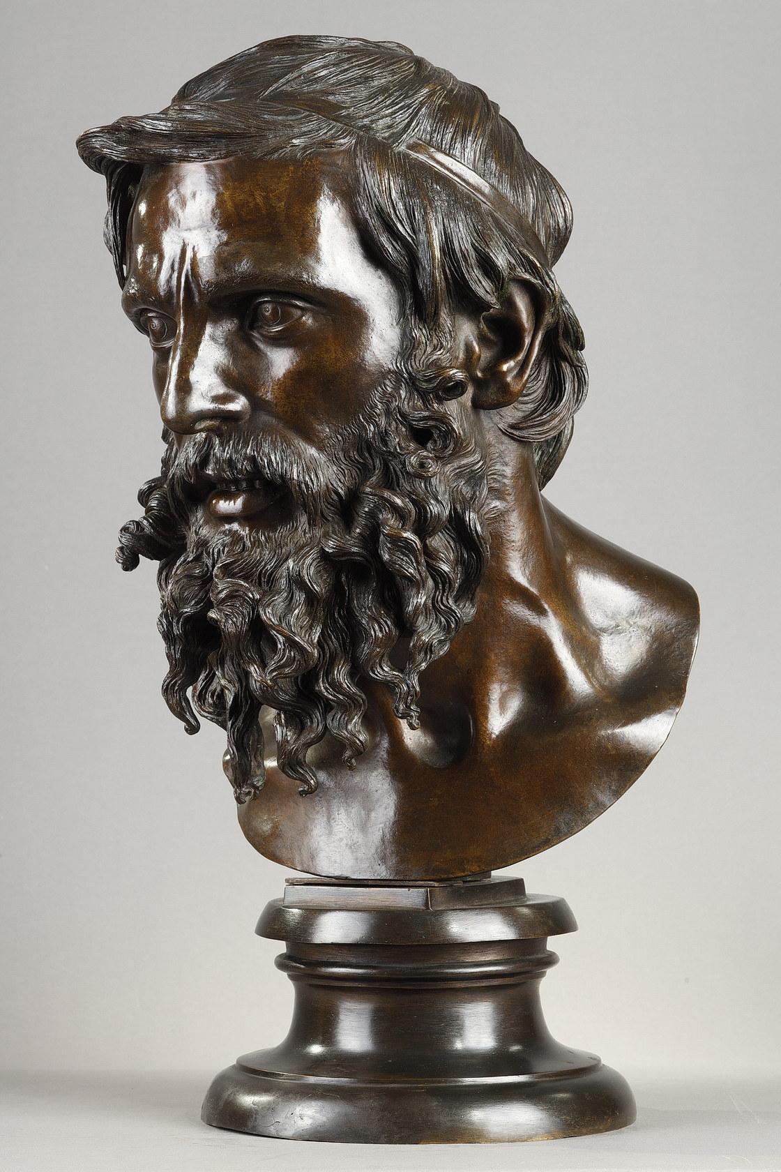 The Philosopher - Or Figurative Sculpture par Vincenzo Gemito
