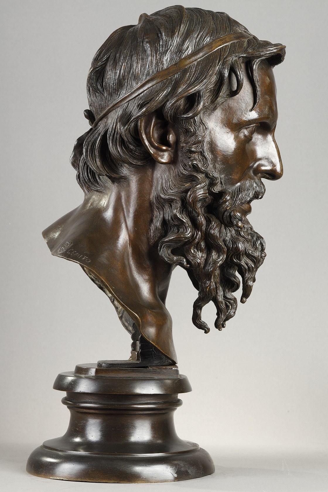 The Philosopher
by Vincenzo Gemito (1852-1929)

Bust in bronze with a nuanced dark brown patina
Signed 