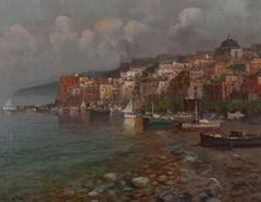 Vincenzo Laricchia (b.1940) - 20th Century Oil, Taormina Coastline