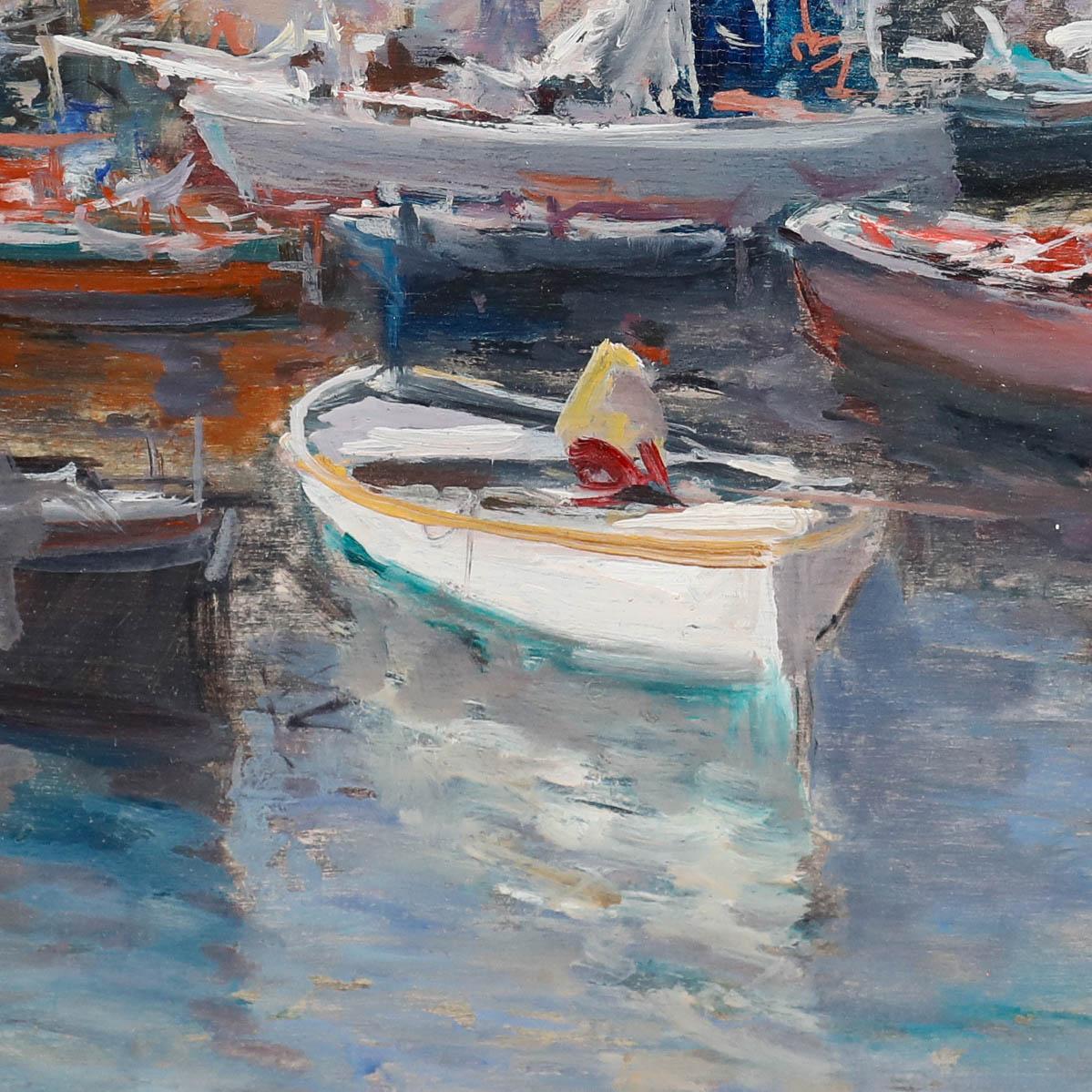 Vincenzo Laricchia (nato nel 1940) - Olio contemporaneo, Napoli in Technicolour in vendita 3