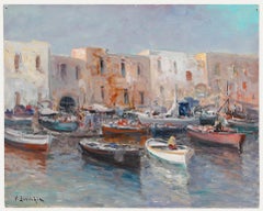 Vincenzo Laricchia (nato nel 1940) - Olio contemporaneo, Napoli in Technicolour