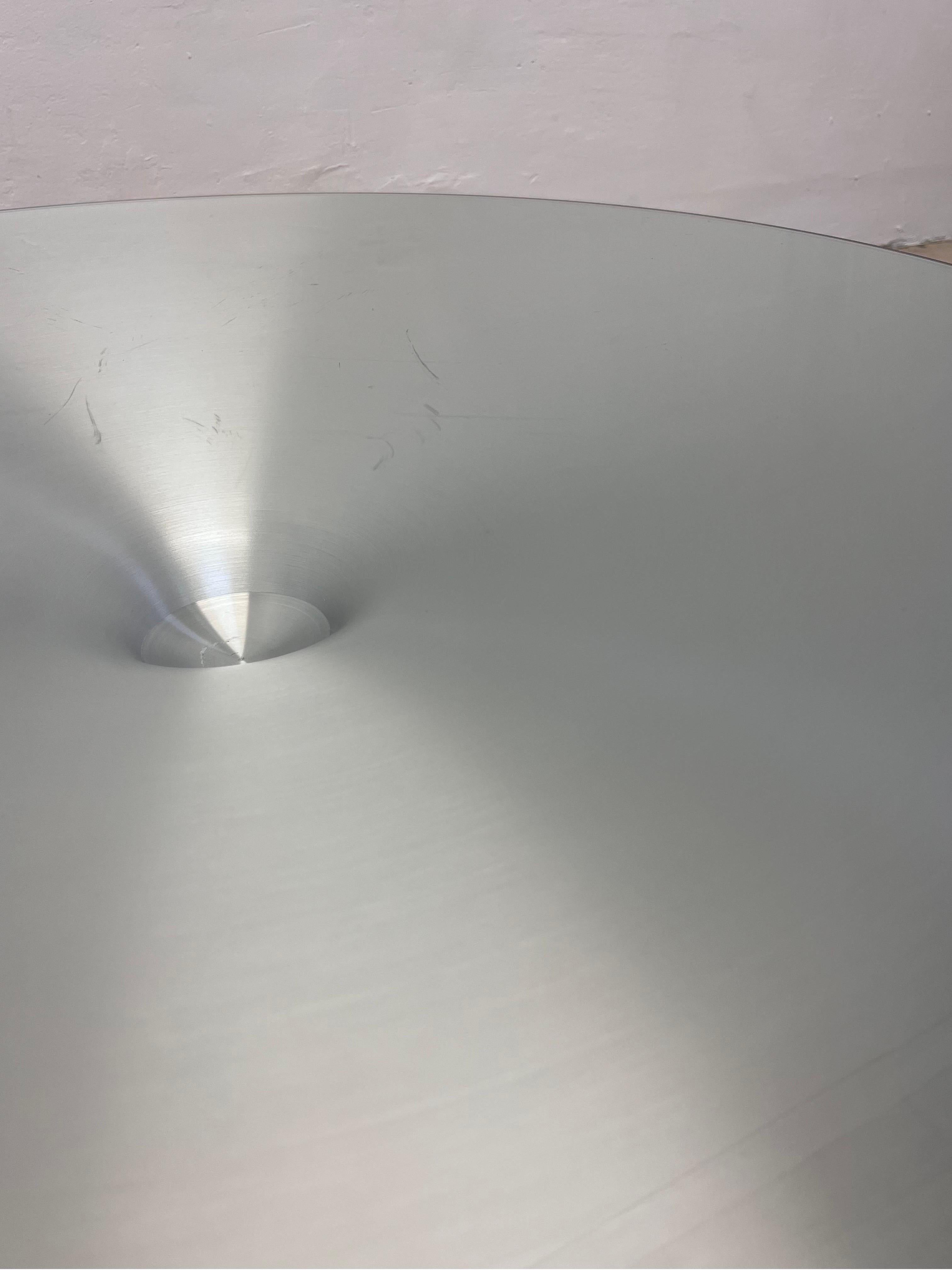 Aluminum Vincenzo Maiolino Ovni Cocktail Table with Clear Glass for Roche Bobois