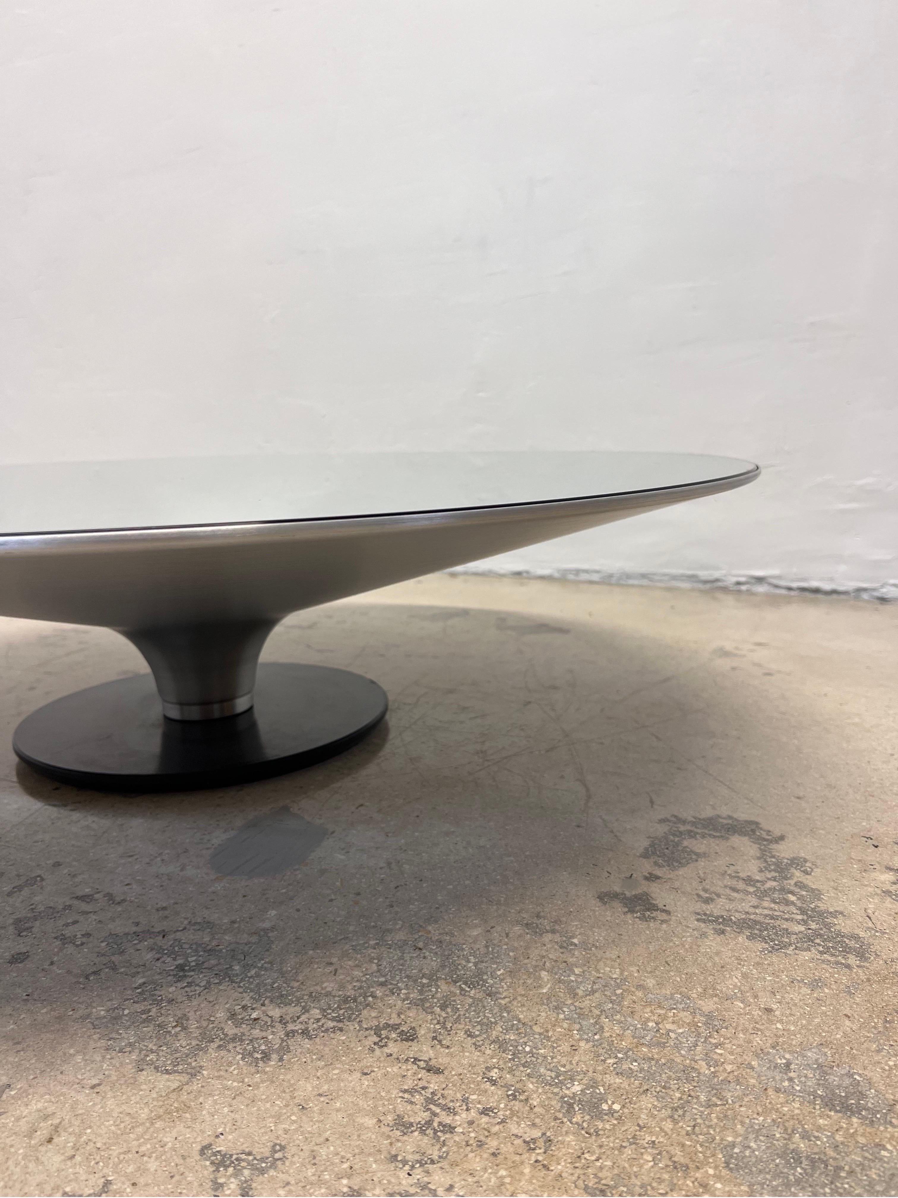 Modern Vincenzo Maiolino Ovni Cocktail Table with Clear Glass for Roche Bobois