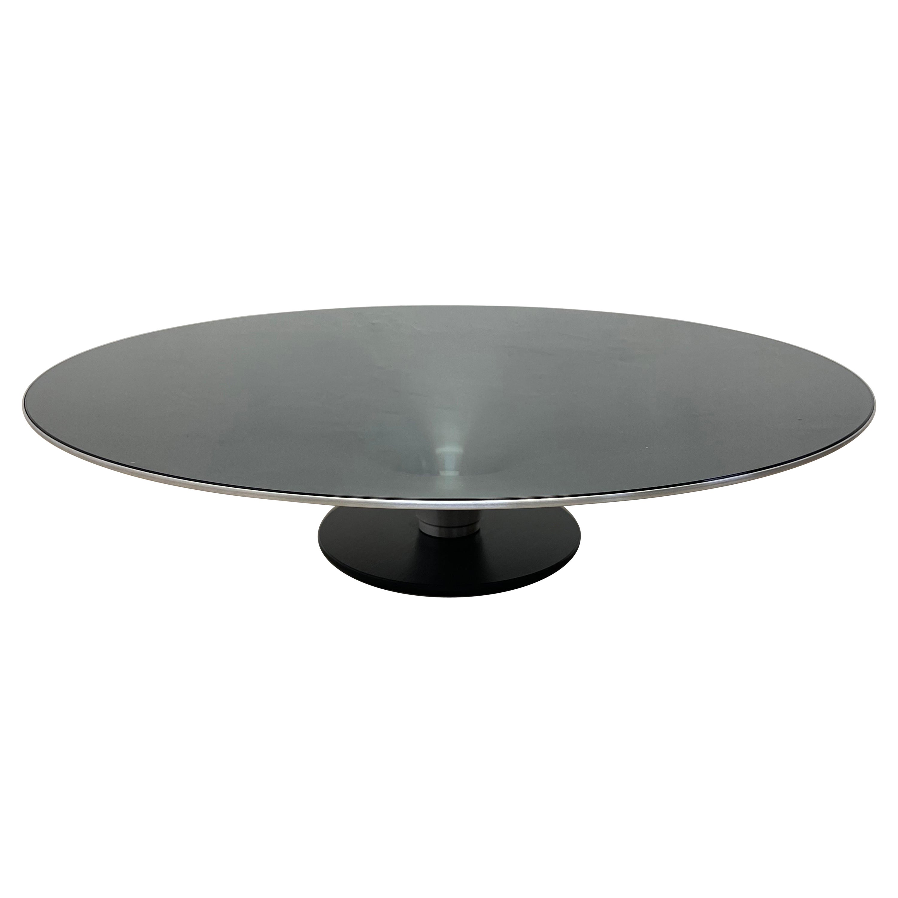 Vincenzo Maiolino table à cocktail Ovni avec verre fumé pour Roche Bobois