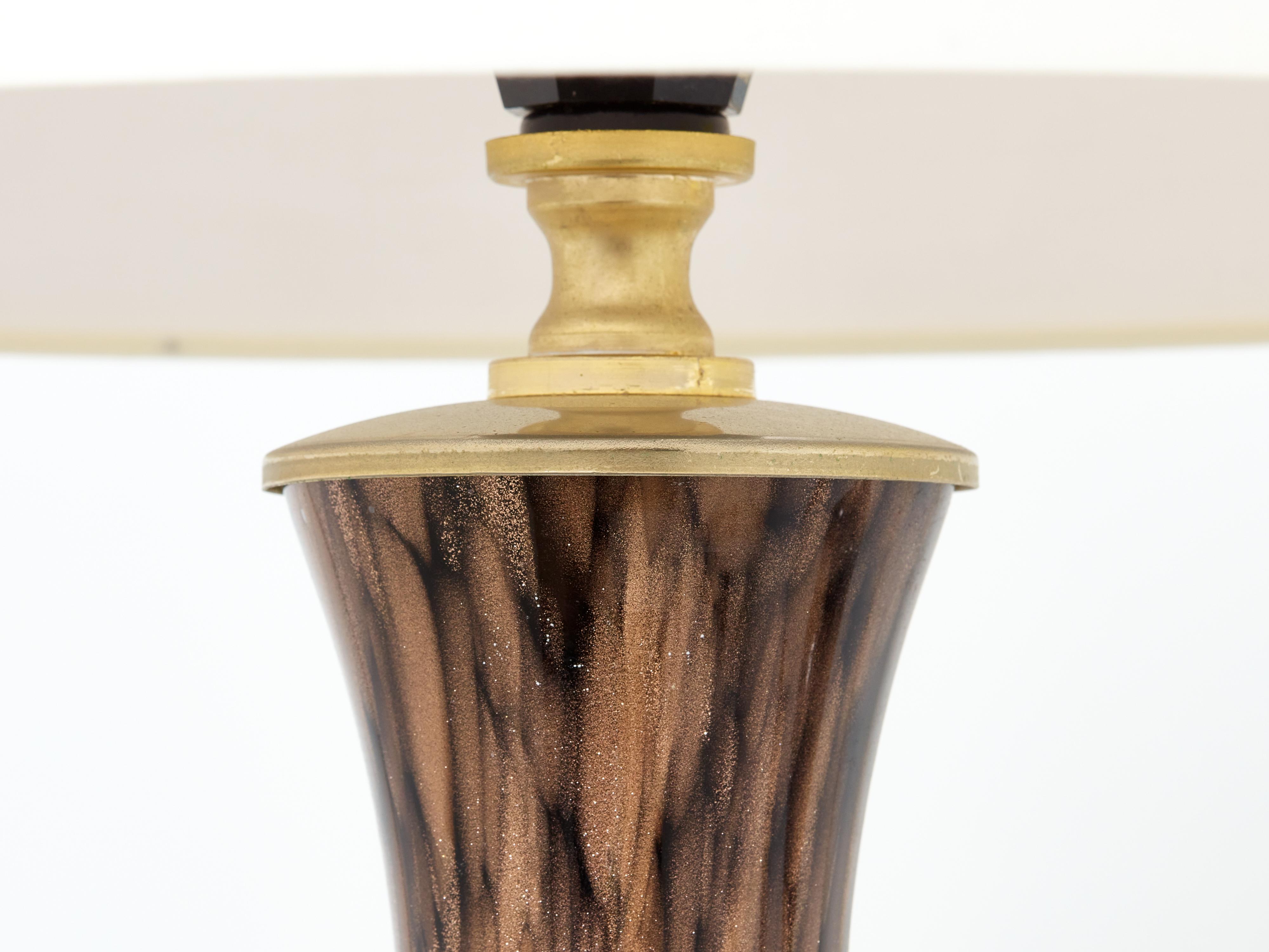 Vincenzo Nason Avventurina Murano Glass Table Lamps 1960s For Sale 4