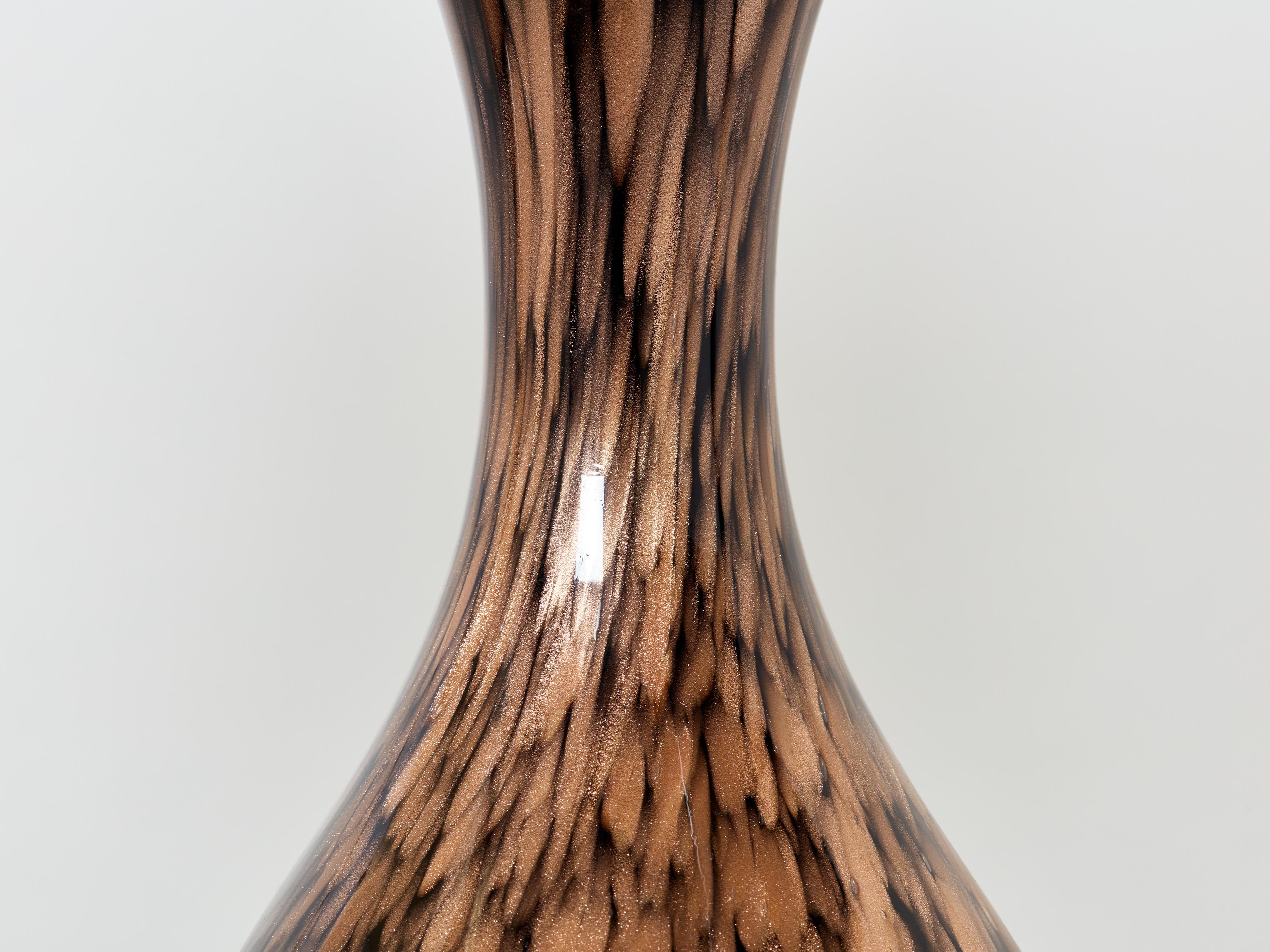 Vincenzo Nason Avventurina Murano Glass Table Lamps 1960s For Sale 5
