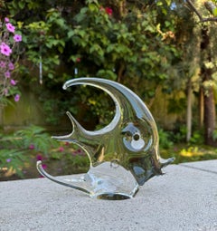 Vincenzo Nason Murano Glass Angel Fish Sculpure, Italy, c.1970