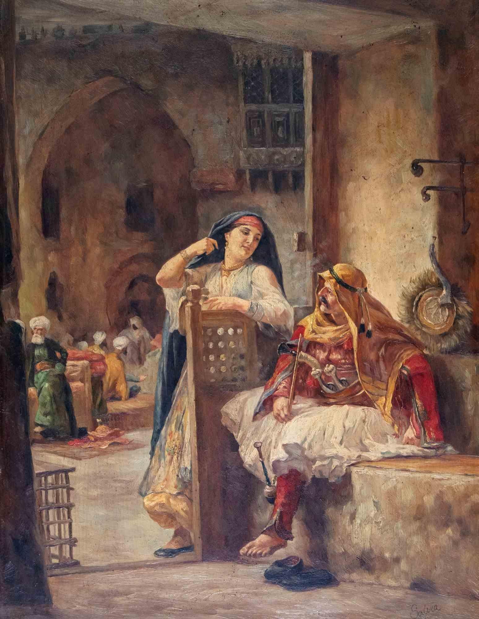 Orientalist scene is an original modern artwork realized in 19th Century by Vincenzo Salvia.

Mixed colored oil painting on board.

Hand signed by the artist on the lower left margin.

Includes frame: 64 x 7.5 x cm

 

 