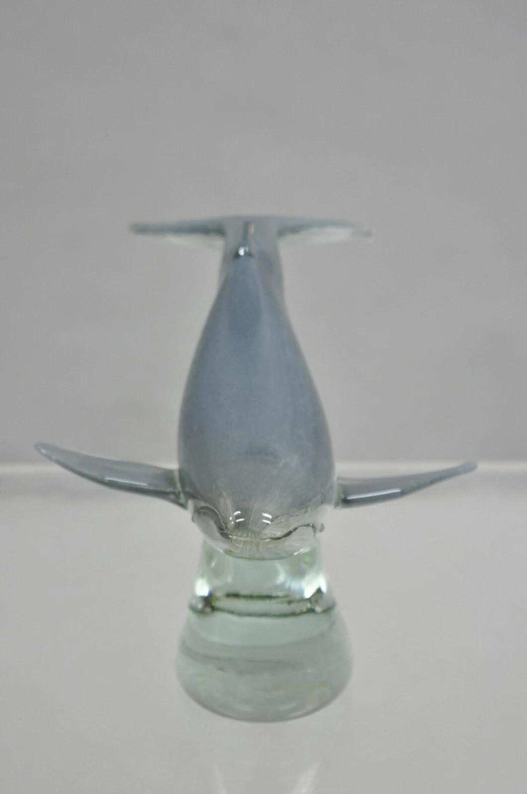 Inconnu Vinci by Dynasty Glass Sculpture moderne de baleine à bosse de 12 po en vente