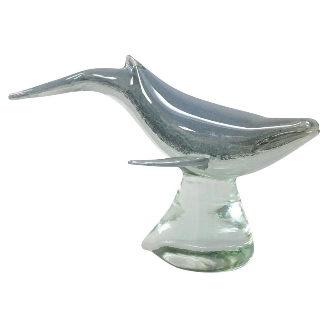 Vinci by Dynasty Glass 12" Modern Humpback Whale Sculpture