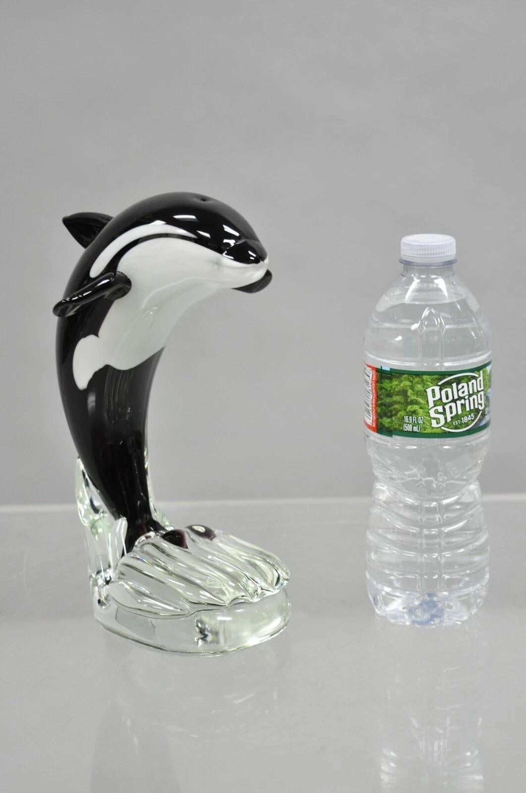 Escultura orca moderna Vinci by Dynasty Glass 9