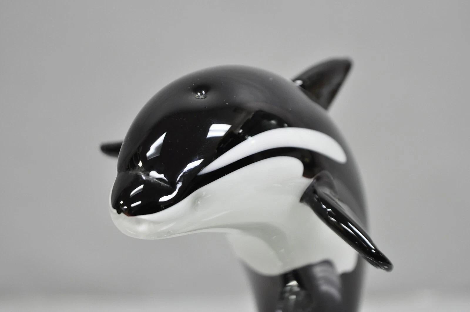 Vinci by Dynasty Glass Escultura orca moderna de 9 pulgadas Desconocido en venta