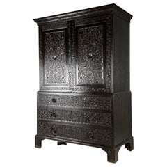 Vinctorian Cabinet with Hand Carved Panels 19th century Vinctorian Cabinet with Hand Carved Panels 19th century