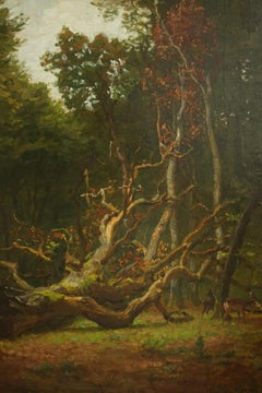 “Vindfælde, Gribskov” Oil on panel by Niels Skovgaard, Denmark, 1910