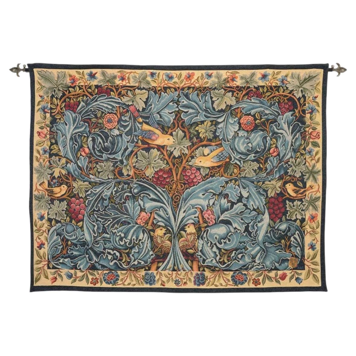 Vine & Acanthus Loom Woven Tapestry - 5'9" x 8'8"