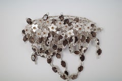 Barrette aus 925er Silber, Rauchquarz und Citrin von Shana Cave