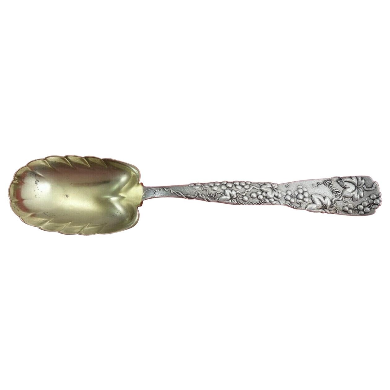 Vine by Tiffany and Co Sterling Silver Berry Spoon GW Leaf Shape with Grapes