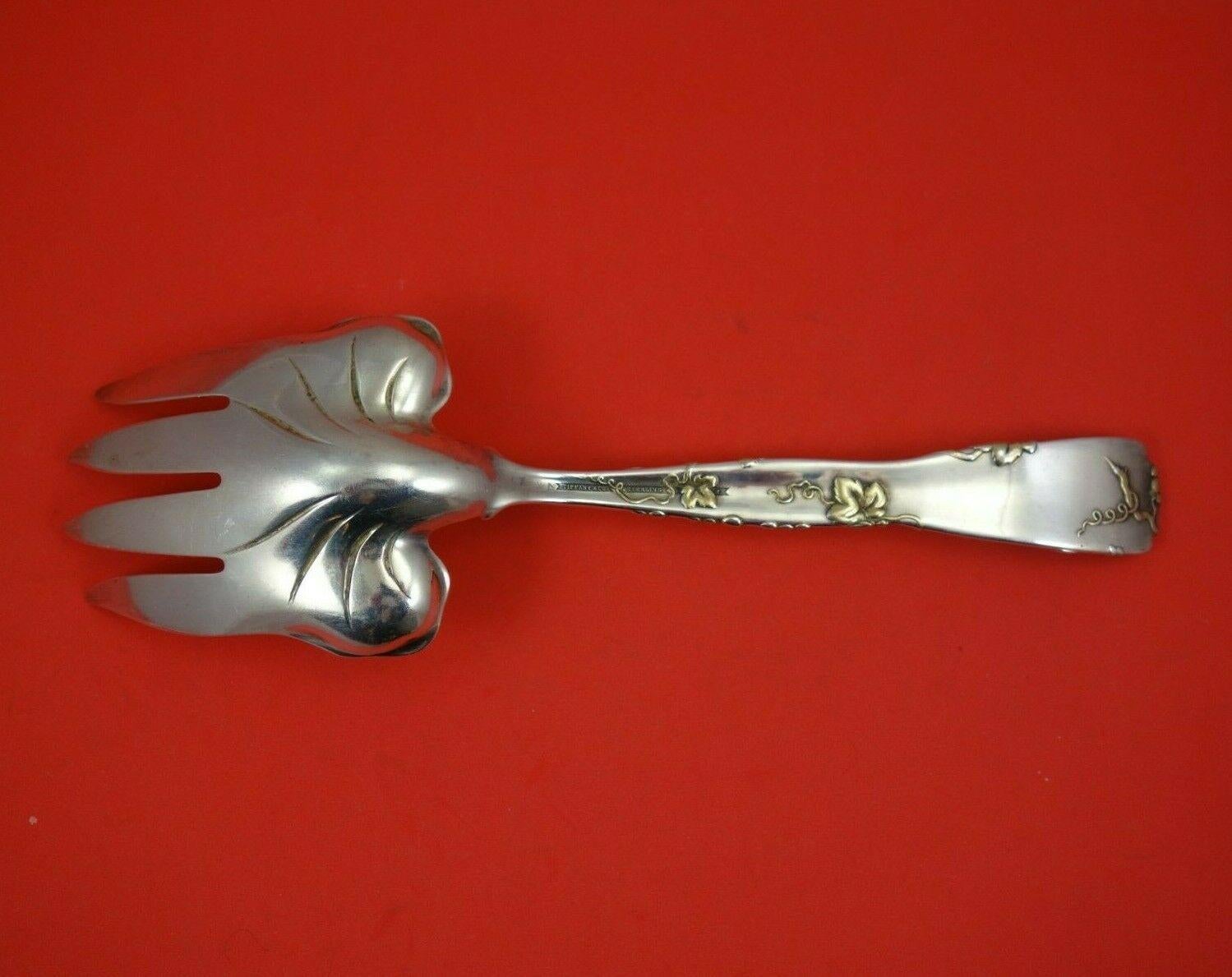 Sterling silver fish serving fork 9 1/2